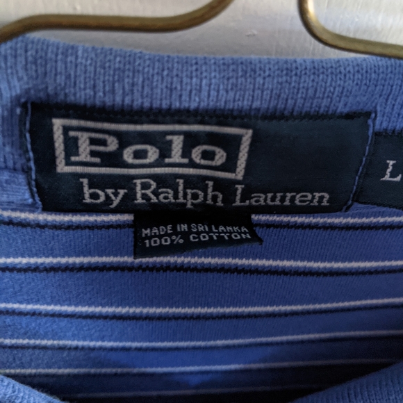 Polo by Ralph Lauren Blue Polo Shirt - Sz L - Picture 4 of 7